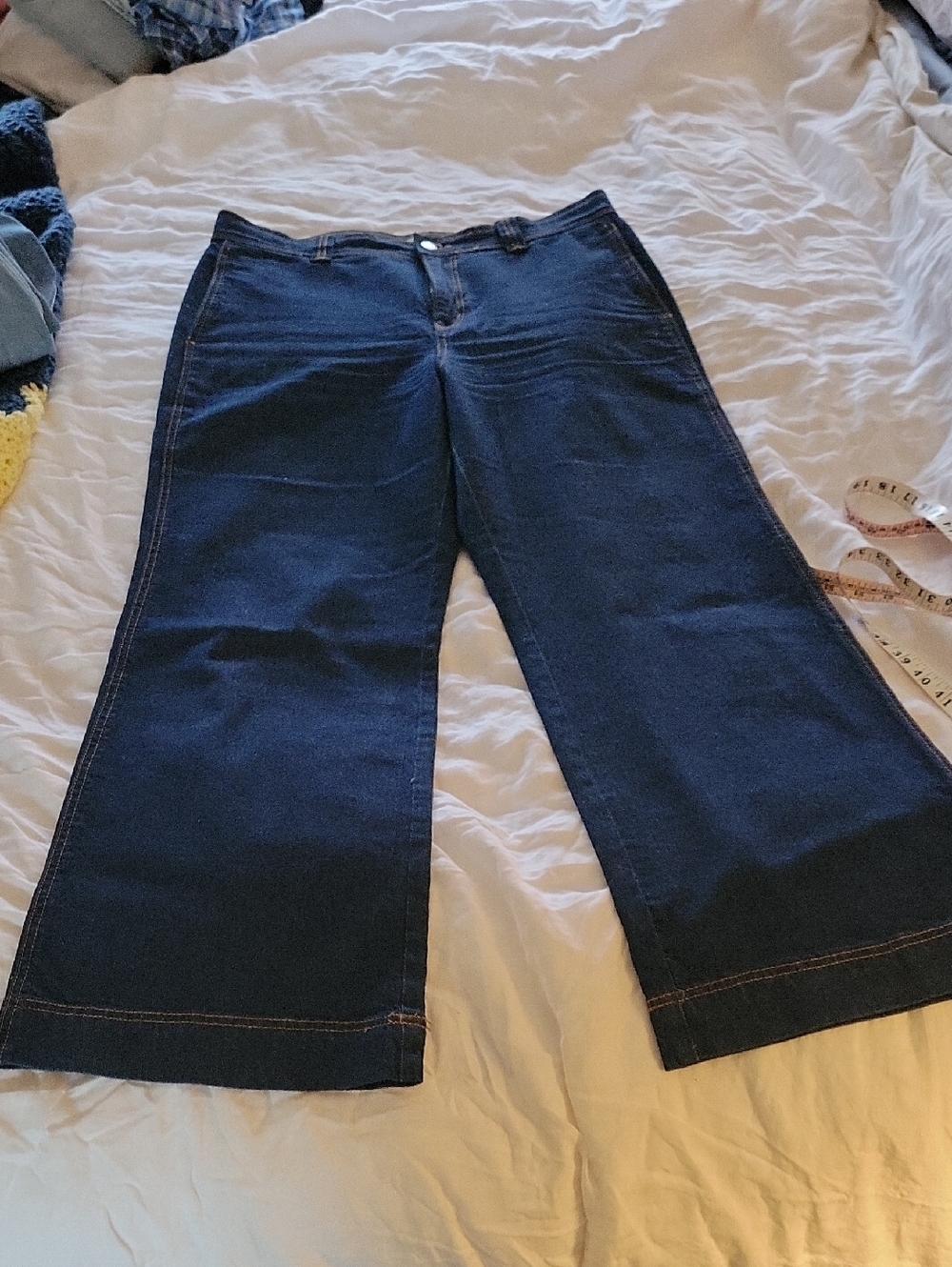 LOFT Dark Indigo Wide-Leg Jeans